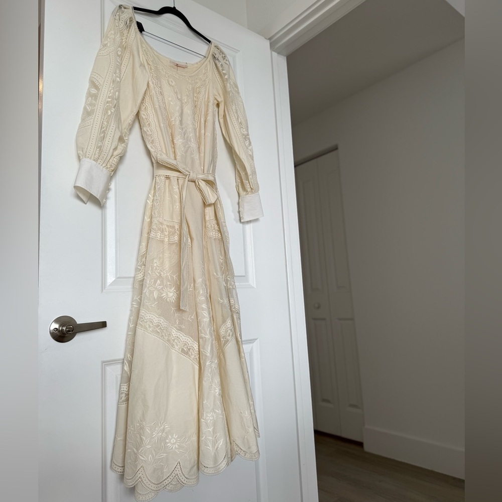 Worn once TORY BURCH Embroidered Poplin Dress $1,898 XS - Picture 8 of 16